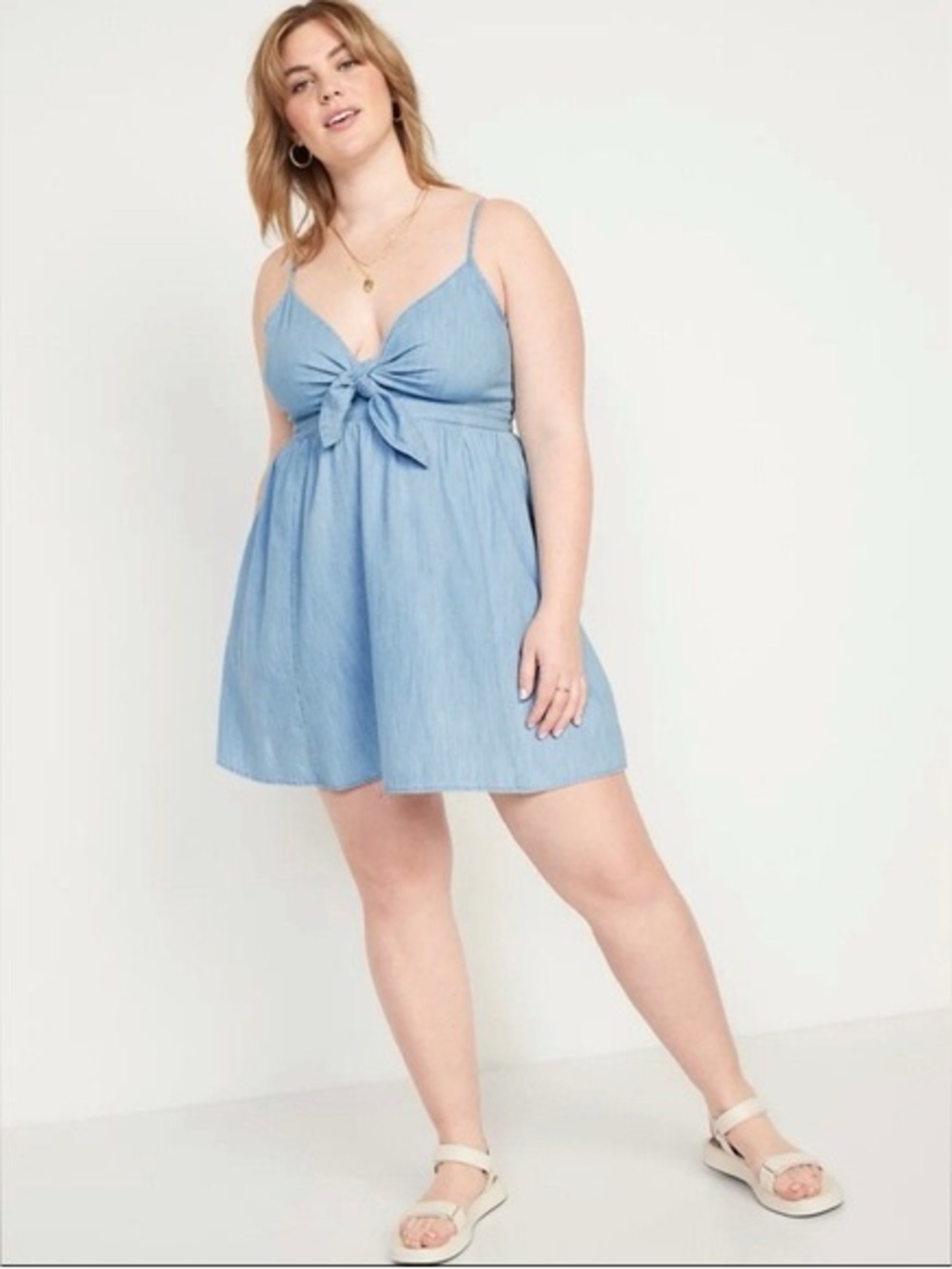 New Old Navy Denim Knot Dress Women’s Size Large